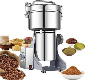 LETWOO 1000g Electric Grain Grinder Spice Grain Mill Stainless Steel 20s 3000 Power High Speedy Grinding with Overload Protection& 5min Timer Mill for Dry Spice Herbs/Nut/Coffee/ Rice (1000g )
