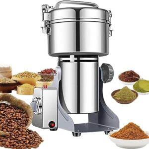 LETWOO 1000g Electric Grain Grinder Spice Grain Mill Stainless Steel 20s 3000 Power High Speedy Grinding with Overload Protection& 5min Timer Mill for Dry Spice Herbs/Nut/Coffee/ Rice (1000g )