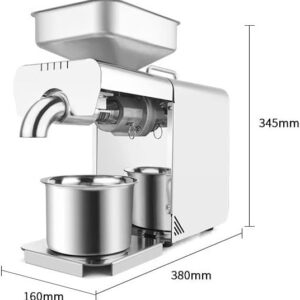 LETWOO 700W Commercial Automatic Oil Press Machine Industrial Oil pressing machine Nuts Seeds Oil Presser Pressing Machine Cold Hot Press All Stainless Steel High Oil Extractor (Model HBM-8086) - Image 2