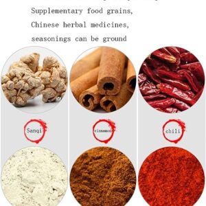 LETWOO Commercial Home Large Capacity Crusher Grains Dry Grinding Machine, Stainless Steel High Power Spice, Herb, Medicine Mill, Fine Grinding Broken Powder Machine For Household (3500gm) - Image 2
