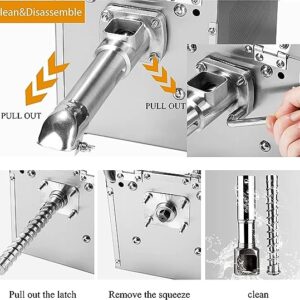 LETWOO 700W Commercial Automatic Oil Press Machine Industrial Oil pressing machine Nuts Seeds Oil Presser Pressing Machine Cold Hot Press Stainless Steel Oil Extractor With Temperature Control Display - Image 3