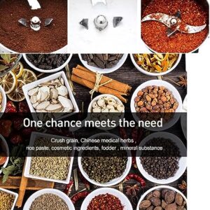 LETWOO Portable Grain Grinder Herb Grain Spice Cereal Mill Grinder Flour Powder Machine, High Speed Food Processor (350gm) - Image 4
