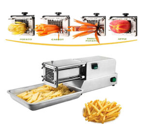 LETWOO French Fry Cutter, Commercial Restaurant French Fry Cutter Stainless Steel Food Grade Upright French Fries Cutter For Potato, Radish,Cucumber,Carrots (1/2INCH 1/4INCH & 3/8IN Blades)