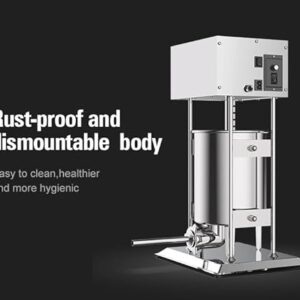 LETWOO 304 Vertical Electric Adjustable Speed Stainless Steel Heavy Duty Sausage Filler Meat Stuffer, 30LBS/15L Capacity for Commercial & Home Use, Silver - Image 4