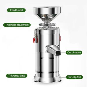 LETWOO Butter maker machine Sesame Sauce Almond Hazelnut for Commercial and Home Automatic Stone Disc Grinder - Image 3