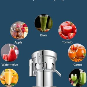 LETWOO Commercial Automatic Juicer 370W Electric Fruit and Vegetable Juice Extractor, Stainless Steel and Aluminum Alloy Orange Juice Machine for Juice, Restaurants - Image 3