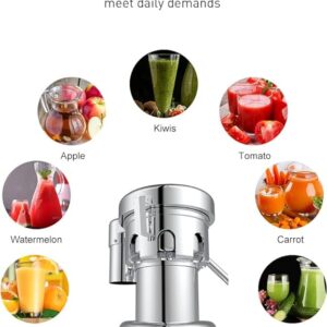 LETWOO Commercial Automatic Juicer 550W Electric Fruit and Vegetable Juice Extractor, Stainless Steel and Aluminum Alloy Orange Juice Machine for Juice, Restaurants - Image 5