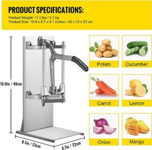 LETWOO Commercial French Fry Cutter with 4 Replacement Blades, 1/4 and 3/8 Blade Easy Dicer Chopper, 6-wedge Slicer and 6-wedge Apple Corer, Lemon Potato Cutter for French Fries with Extended Handle Brand: LTW LETWOO - Image 2