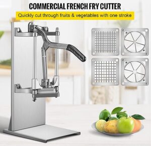 LETWOO Commercial French Fry Cutter with 4 Replacement Blades, 1/4 and 3/8 Blade Easy Dicer Chopper, 6-wedge Slicer and 6-wedge Apple Corer, Lemon Potato Cutter for French Fries with Extended Handle Brand: LTW LETWOO - Image 3