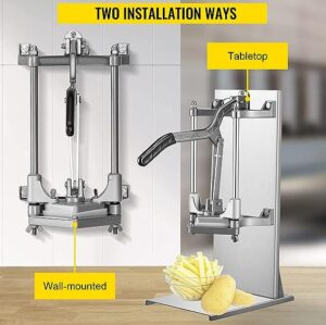 LETWOO Commercial French Fry Cutter with 4 Replacement Blades, 1/4 and 3/8 Blade Easy Dicer Chopper, 6-wedge Slicer and 6-wedge Apple Corer, Lemon Potato Cutter for French Fries with Extended Handle Brand: LTW LETWOO - Image 7