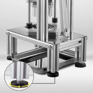 LETWOO Commercial French Fry Cutter with 4 Replacement Blades, 1/4" and 3/8" Blade Easy Dicer Chopper, 6-Wedge Slicer and 6-Wedge Apple Corer, Lemon Potato Cutter for French Fries with Extended Handle Brand: LTW LETWOO - Image 6