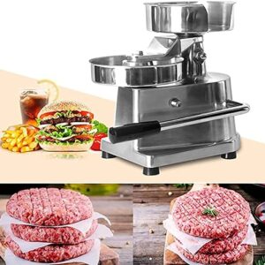 LETWOO Commercial Hamburger Press Patty Maker Stainless Steel Burger Press Tool Heavy Duty Meat Forming Processor 500 Pcs Patty Papers, Sliver (150MM) - Image 4