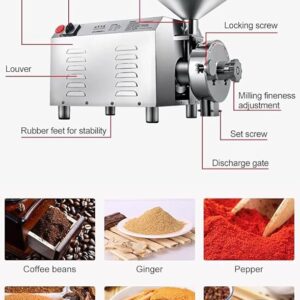 LETWOO Commercial Home-Use Grinder, Mill Machine,Pepper Grinding Flour Powder Coffee Beans mill, Sesame Peanut Walnut Almond Spices Beans Food Grinding Machine - Image 3