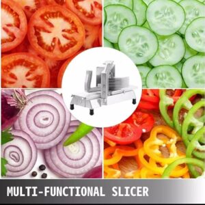 LETWOO Commercial Tomato Slicer Heavy Duty Cutter with Built-in Cutting Board for Restaurant or Home Use (3/16 Serrated Blade) - Image 4