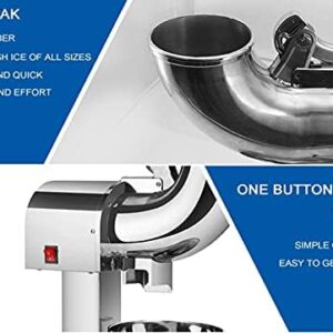 LETWOO Double Blade Electric Ice Shaver Crusher Machine Fully Stainless Steel Snow Cone Maker for Ice Cream Cold Drinks, Fruit Dessert and Cocktail 150Kg Per Hour for Home and Commercial Use - Image 5