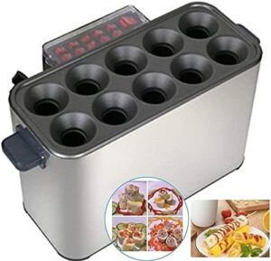 LETWOO Egg Sausage Hot Dog Roll Maker Egg Hamburger Boiler Frying Machine Omelette Master Automatic Electric Commercial 10 Tube Omelette Maker Egg Roll Maker - Image 5