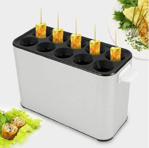 LETWOO Egg Sausage Hot Dog Roll Maker Egg Hamburger Boiler Frying Machine Omelette Master Automatic Electric Commercial 10 Tube Omelette Maker Egg Roll Maker - Image 1