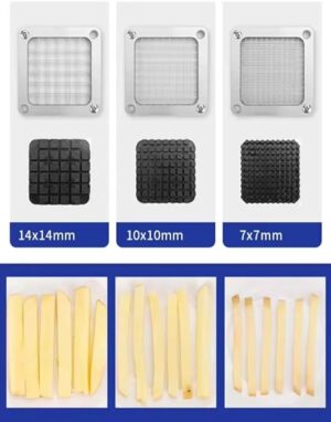 LETWOO High Quality Manual Small Cucumber Bar Cutting Machine/Vertical Fries Cutter/Potato French Fry Cutter Machine With 3 Different Sizes Blades - Image 4