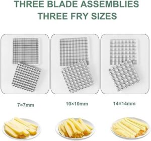 LETWOO High Quality Manual Small Cucumber Bar Cutting Machine/Vertical Fries Cutter/Potato French Fry Cutter Machine With 3 Different Sizes Blades - Image 7