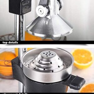 LETWOO Professional Citrus Juicer - Manual Citrus Press and Orange Squeezer - Metal Lemon Squeezer - Premium Quality Heavy Duty Manual Orange Juicer and Lime Squeezer Press Stand (Black) - Image 3