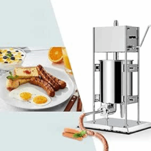 LETWOO Sausage Stuffer,Stainless Steel Sausage Maker with 4 Stuffing Tubes Attachment,Vertical Meat Sausage Stuffer Machine for Kitchen (3L)