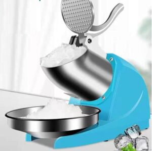 LETWOO Three Blade Electric Ice Shaver Crusher Machine Stainless Steel Snow Cone Maker for Ice Cream Cold Drinks, Fruit Dessert and Cocktail 100Kg Per Hour - Image 1