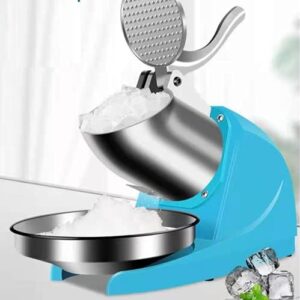 LETWOO Three Blade Electric Ice Shaver Crusher Machine Stainless Steel Snow Cone Maker for Ice Cream Cold Drinks, Fruit Dessert and Cocktail 100Kg Per Hour