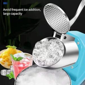 LETWOO Three Blade Electric Ice Shaver Crusher Machine Stainless Steel Snow Cone Maker for Ice Cream Cold Drinks, Fruit Dessert and Cocktail 100Kg Per Hour - Image 2