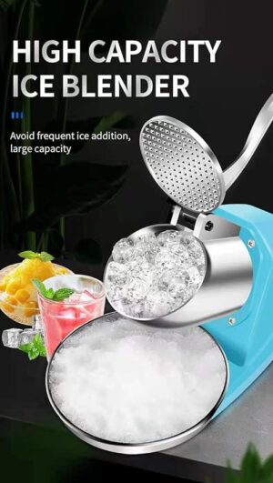 LETWOO Three Blade Electric Ice Shaver Crusher Machine Stainless Steel Snow Cone Maker for Ice Cream Cold Drinks, Fruit Dessert and Cocktail 100Kg Per Hour - Image 2