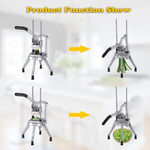 LETWOO French Fry Cutter, Commercial Restaurant French Fry Cutter Stainless Steel Food Grade Upright French Fries Cutter For Potato, Radish,Cucumber,Carrots (1/2INCH 1/4INCH & 3/8IN Blades) - Image 2