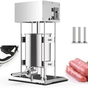 LETWOO 304 Vertical Electric Adjustable Speed Stainless Steel Heavy Duty Sausage Filler Meat Stuffer, 30LBS/15L Capacity for Commercial & Home Use, Silver - Image 6