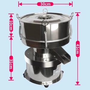 LETWOO 90W Electric Vibrating Sieving Machine Automatic Sieve Shaker Stainless Steel Sifter Shaker Machine 200 Mesh 250 Mesh 300 Mesh Flour Sifter 1400-1680/MIN for Powder Particles Liquid - Image 5