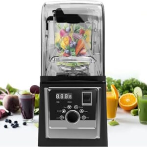 LETWOO Commercial Sound Proof Cover Electrical Juicer and Food Process Blender, Kitchen Blender and Grinder - Image 3