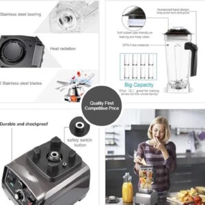 LETWOO Small Kitchen Appliances Ice Crusher Blender Industrial Countertop Blender 2L Commercial Blender Mechanical Blender - Image 3