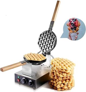LETWOO  Commercial Bubble Waffle Maker Electric Egg Cake Machine Stainless Steel Pancake Electric Waffle Cake Oven Non-stick