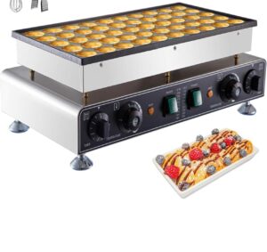 50-Hole Pancake Maker - Electric Nonstick Waffle, Poffertjes & Dora-ya-ki Machine for Home, Restaurants, Cafes, and Bakeries